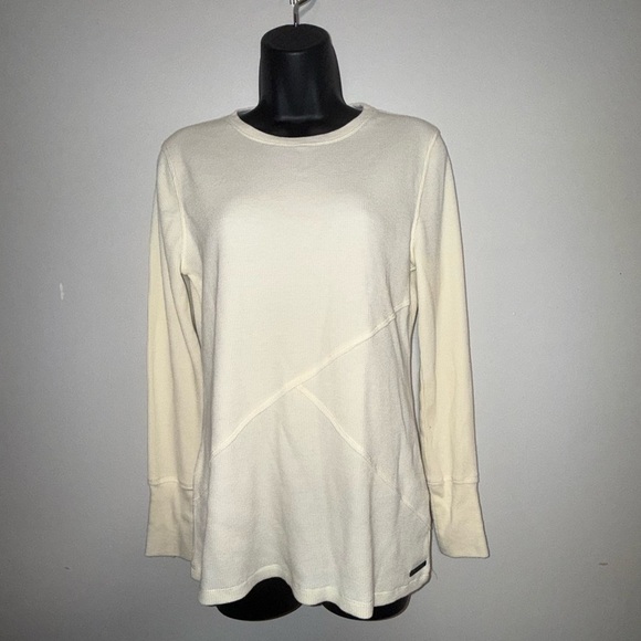 Calvin Klein Tops - Calvin Klein Thermal Performance Crewneck Long Sleeve Top Off-White Size Large